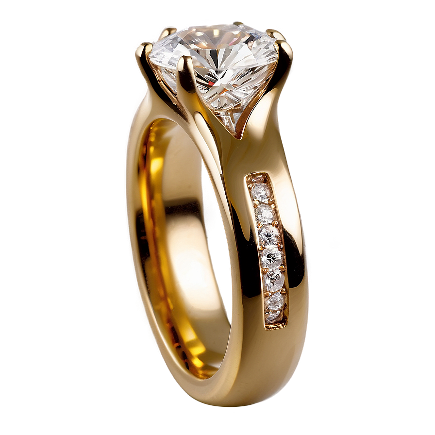 Gold Engagement Ring Png 19