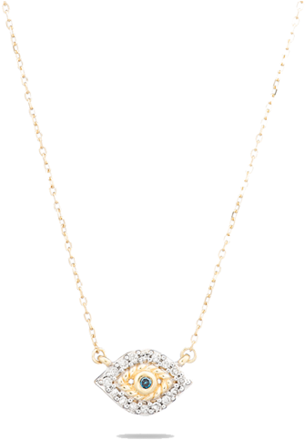 Super Tiny Pavé Evil Eye Necklace'Class= - Pendant, HD Png Download PNG with transparent background
