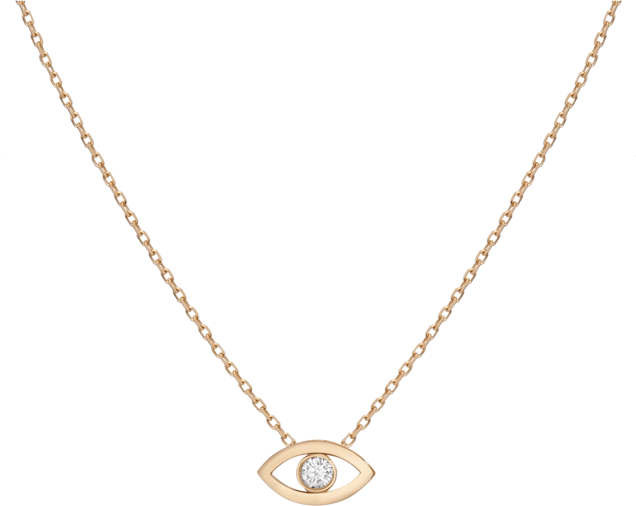 Gold Evil Eye Pendant Necklace