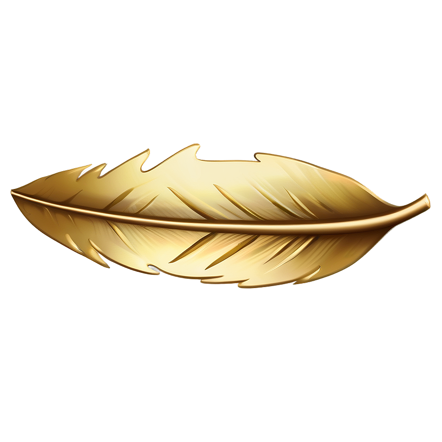 Gold Feather Detail Png 06262024