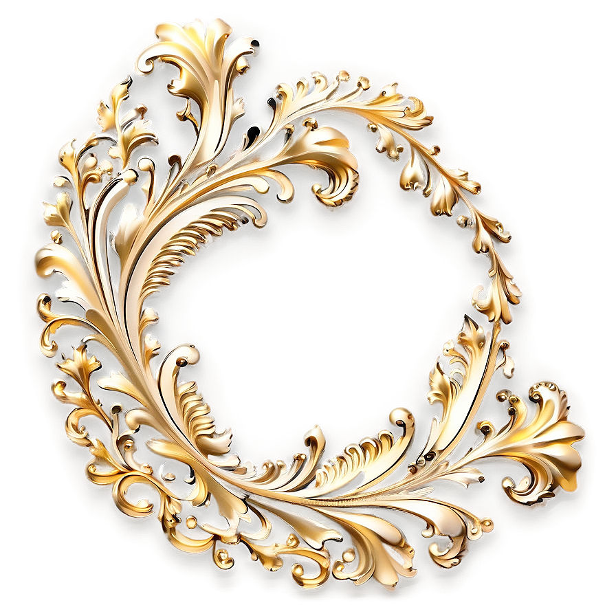 Gold Filigree Embellishment Png 72