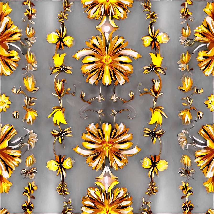 Gold Floral Pattern Png Lut