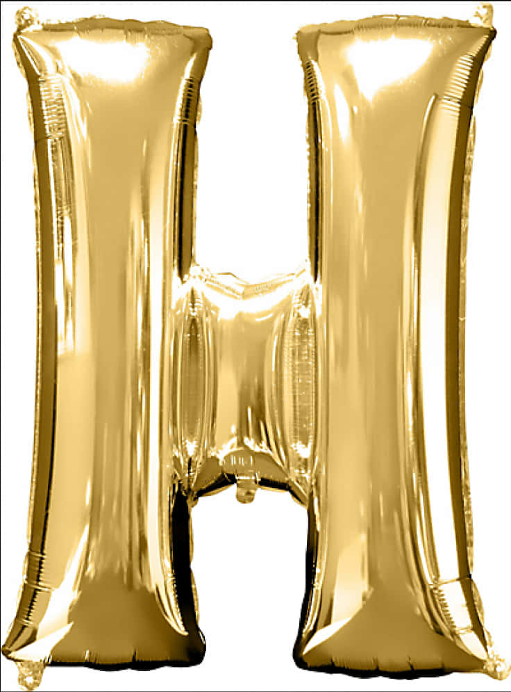 34 Inch Gold Letter H - H Letter Balloons Silver PNG image with a transparent background, free high-resolution download