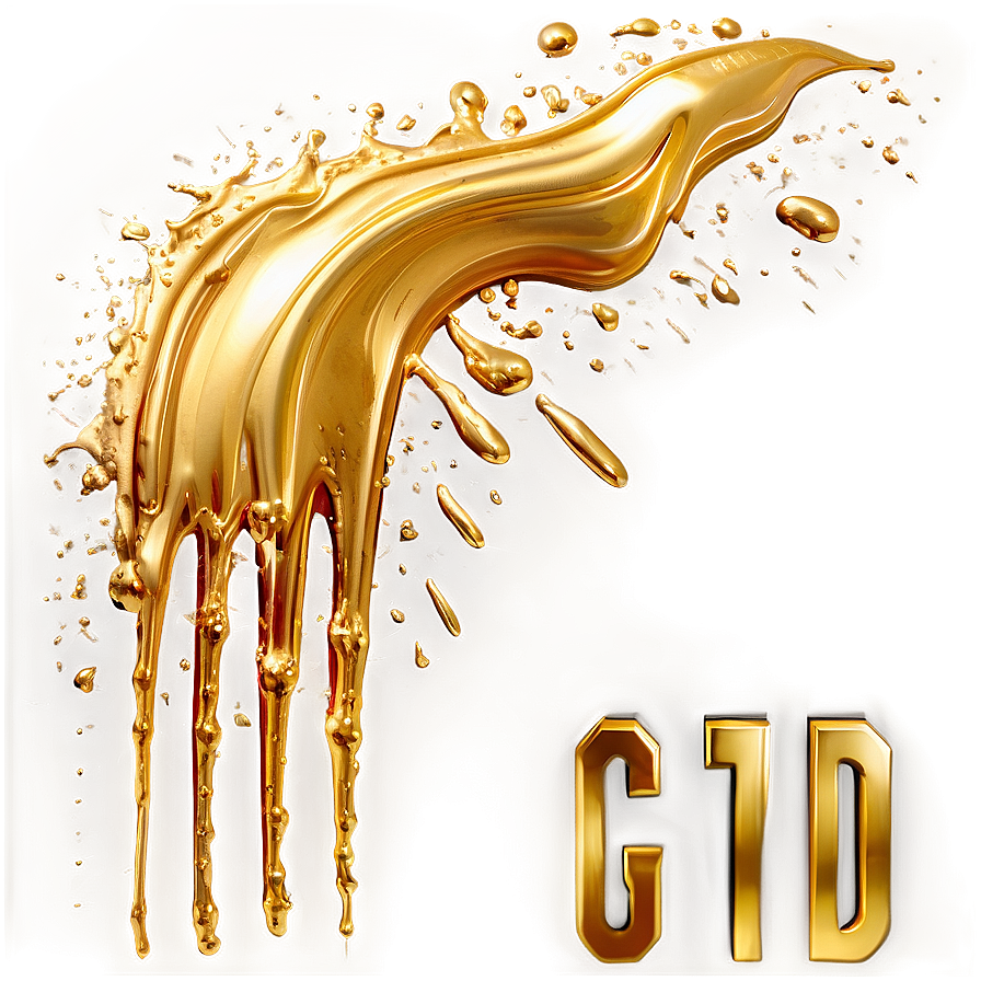 Gold Foil Splash Png 06282024