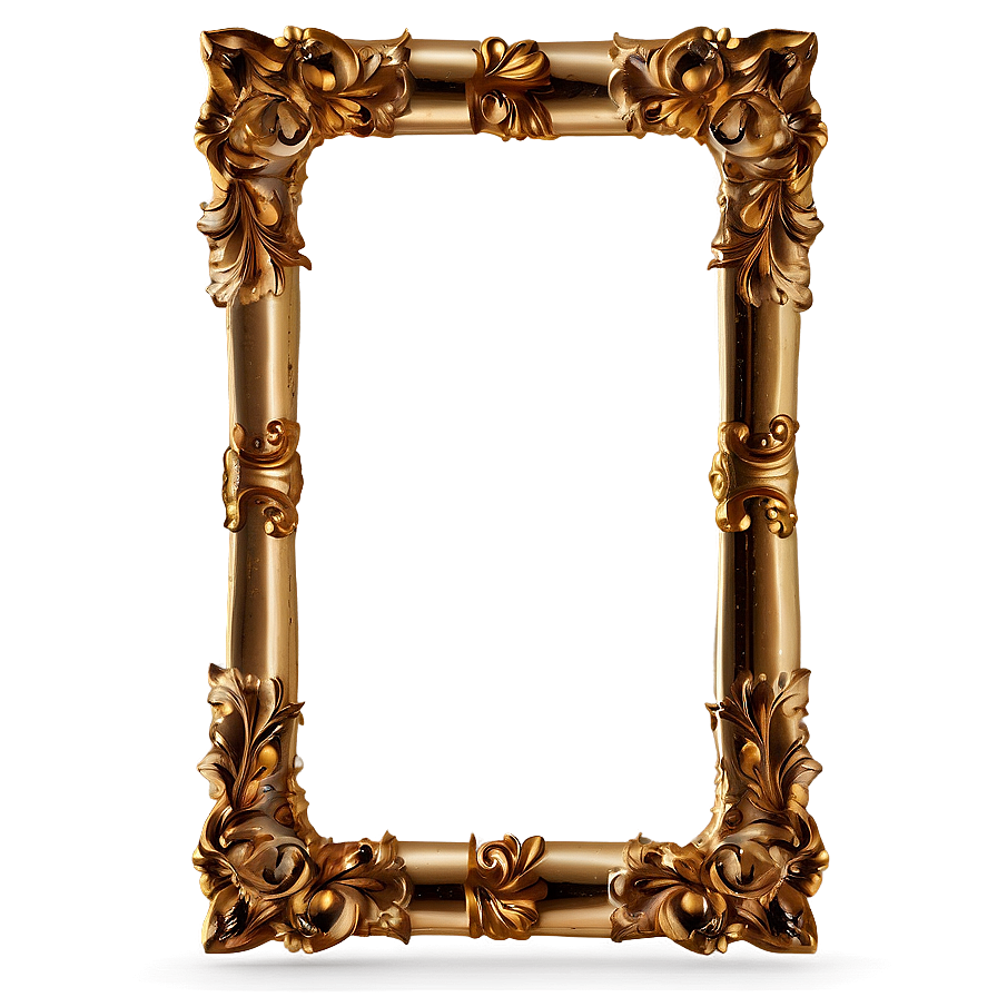 Gold Frame Background PNG   7 PNG image with a transparent background, free high-resolution download