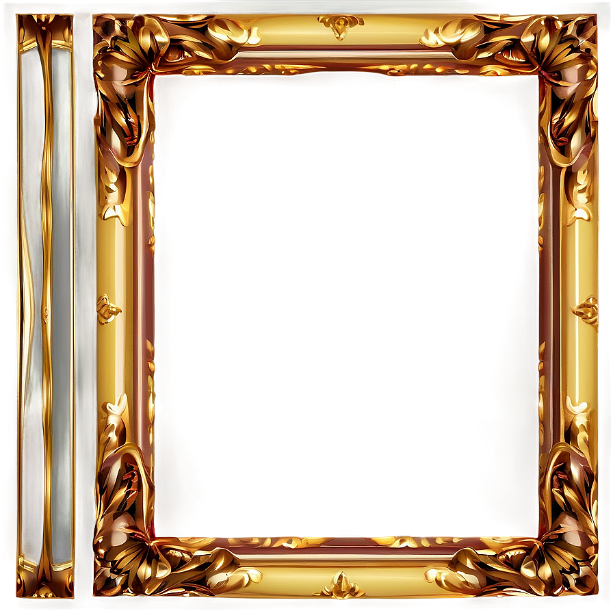 Gold Frame Clipart PNG   ofc PNG with transparent background