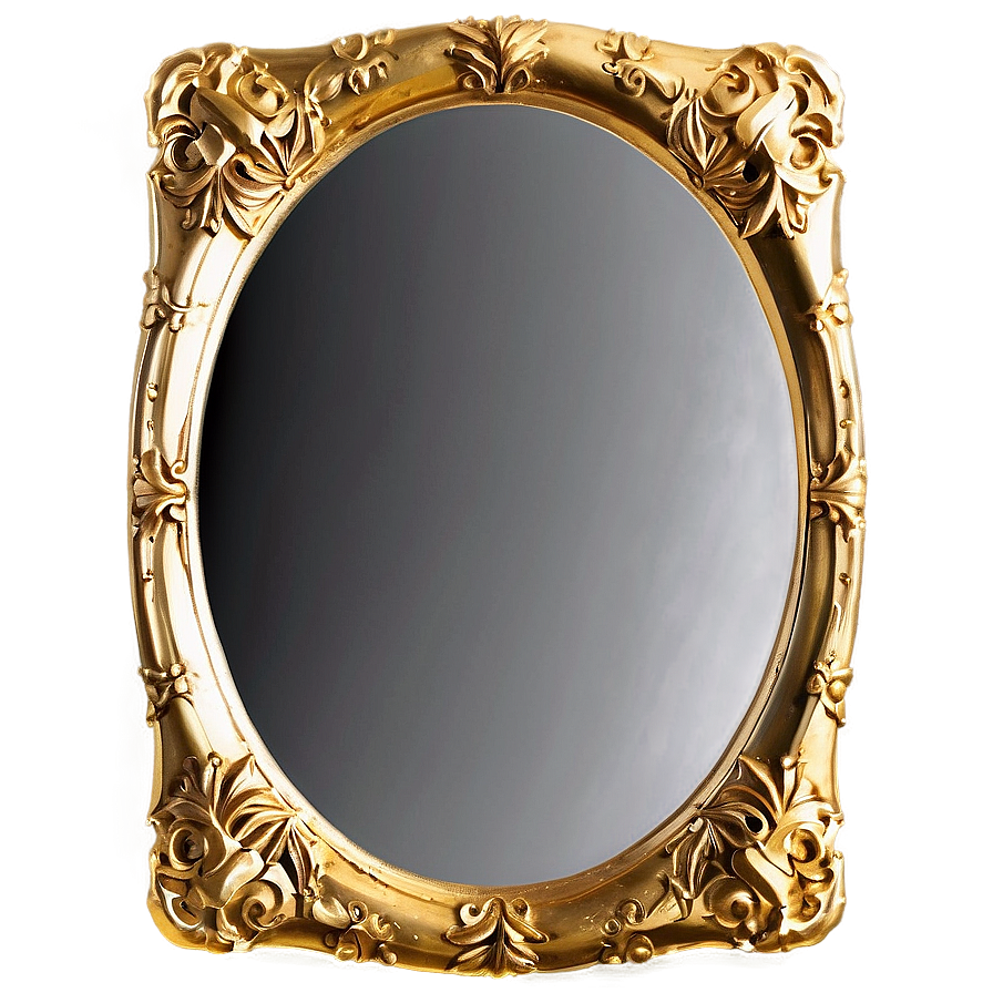 Gold Frame Mirror Png 05042024