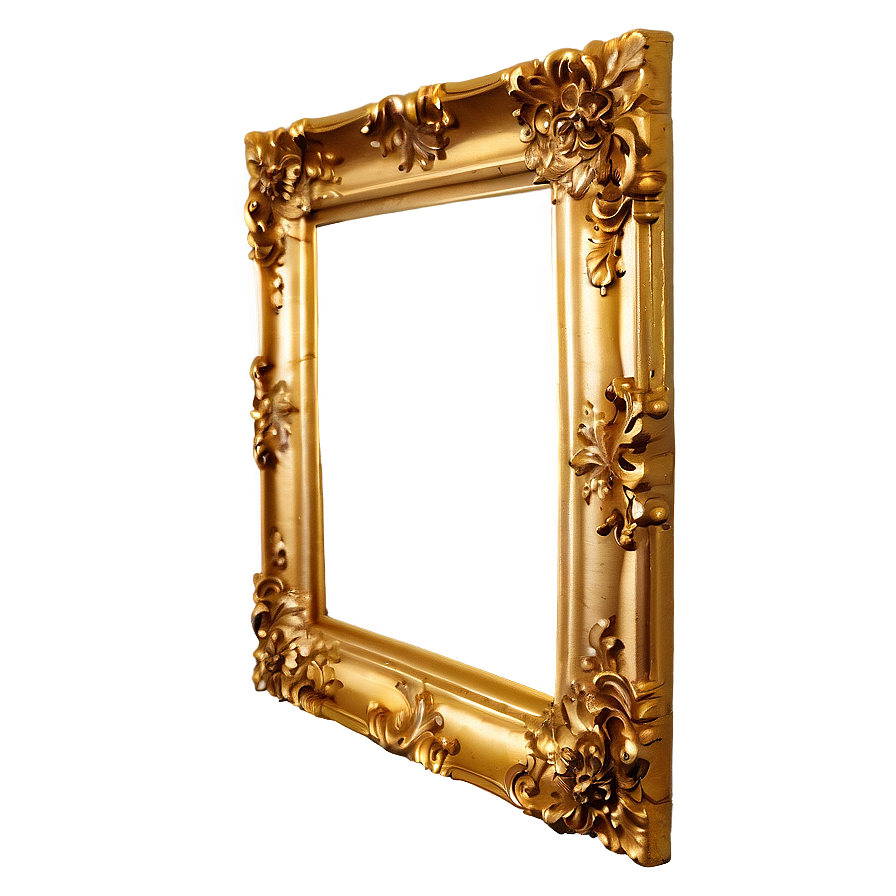 Gold Frame On Wall Png Lwy