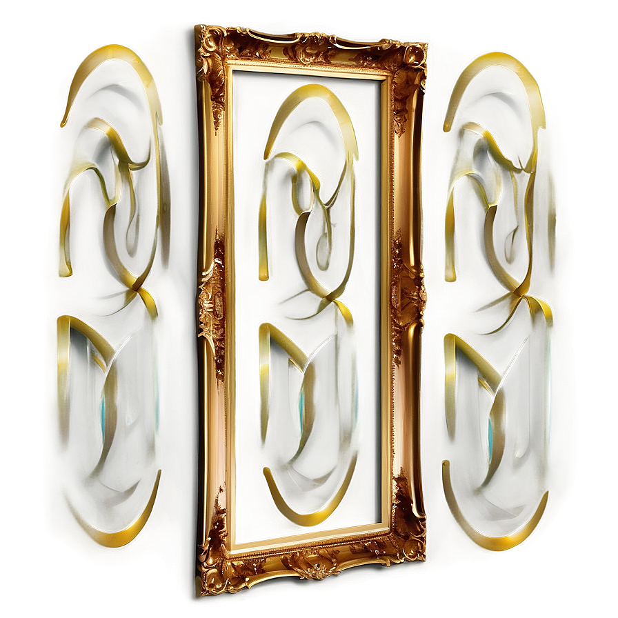 Gold Frame On Wall Png Xbf70