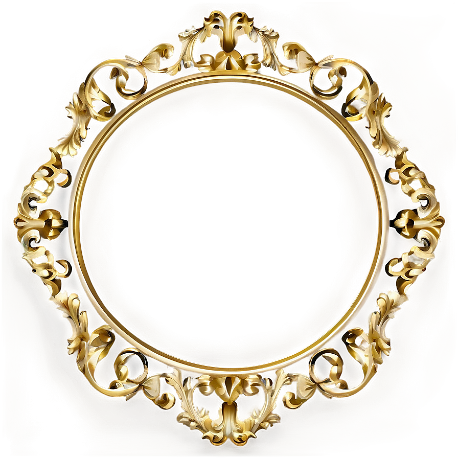 Gold Frame Ornament Png Rak43