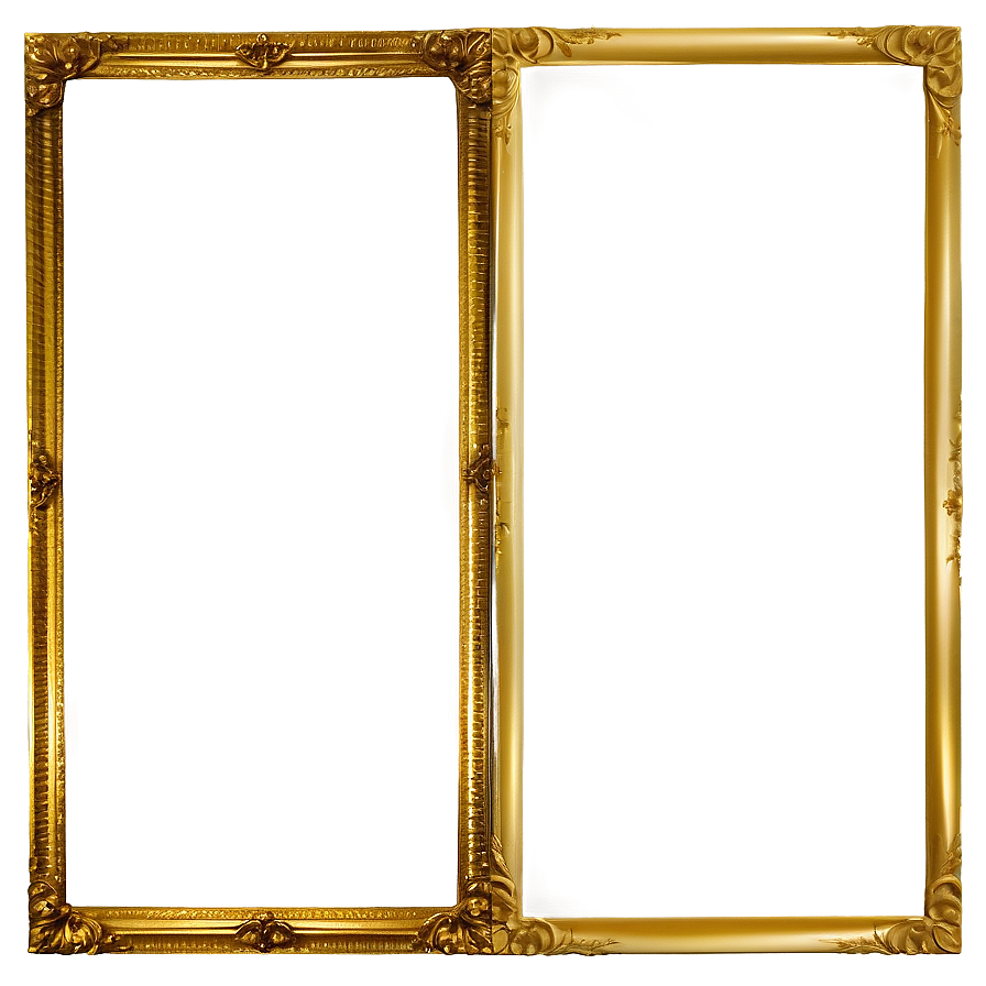 Gold Frame Portrait Png 05042024