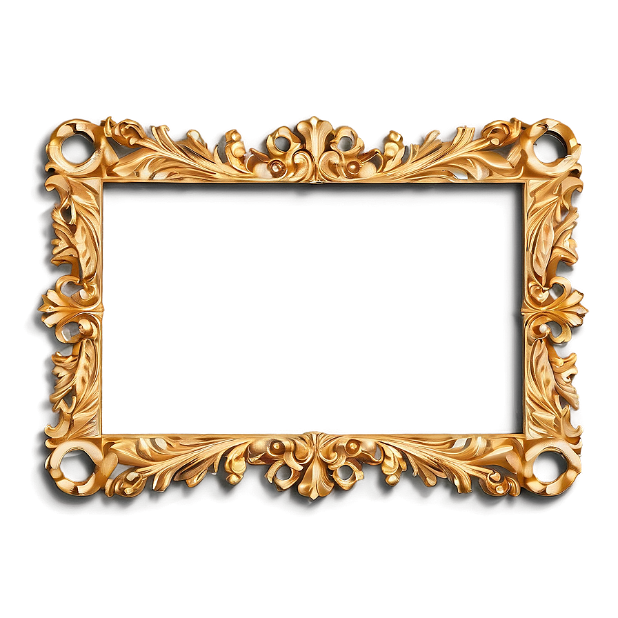 Gold Frame Text Box Png 05042024