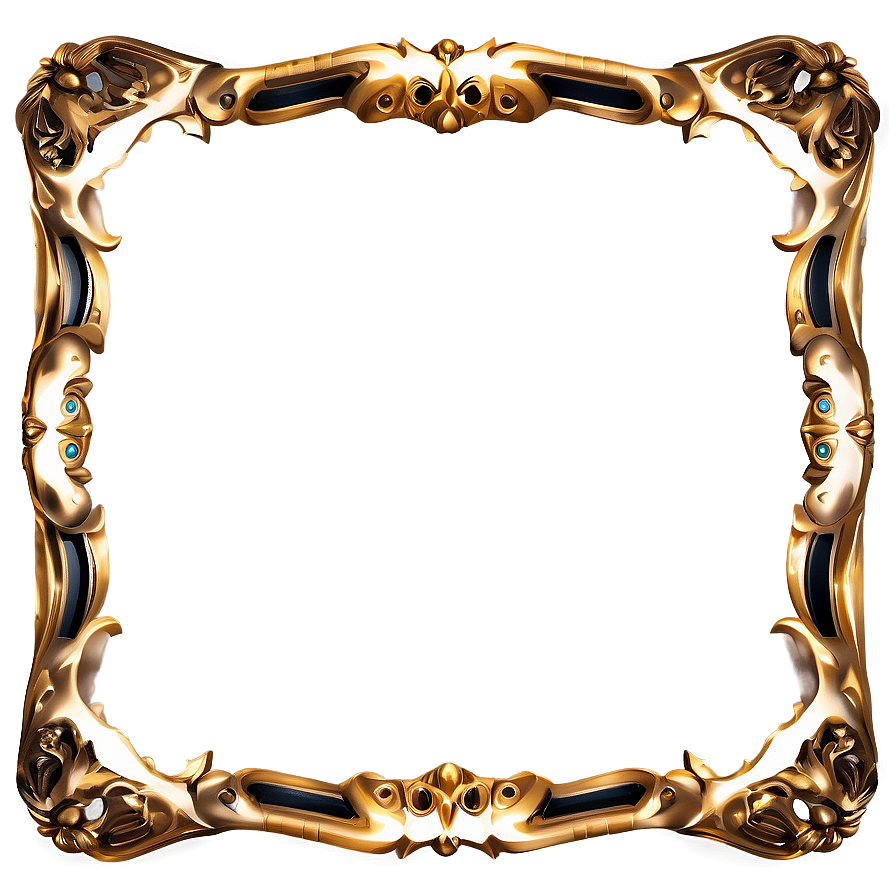 Gold Frame Text Box Png 05042024