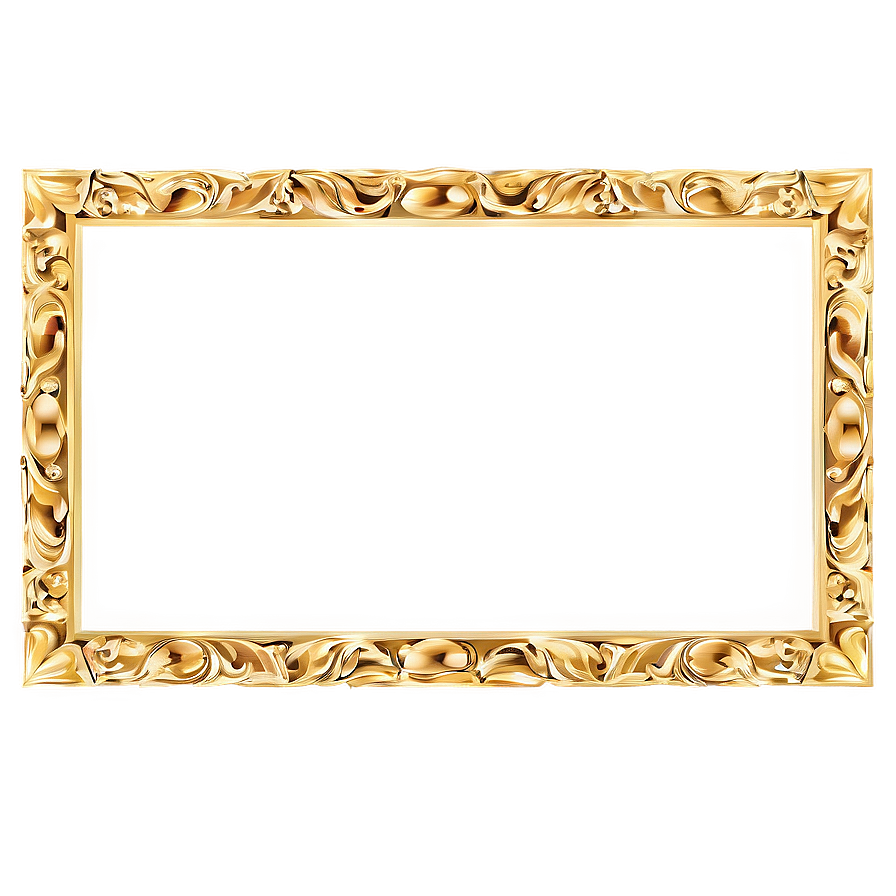 Gold Frame Vector Png Oik