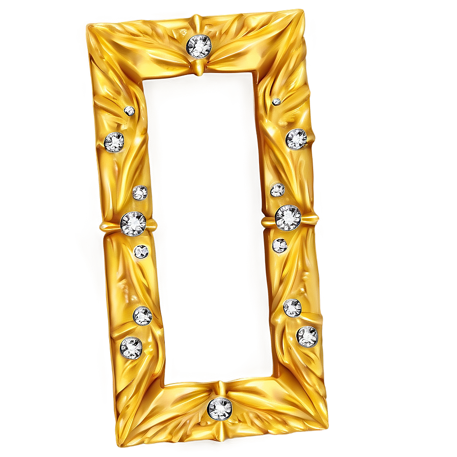 Gold Frame With Diamonds Png Cgk2