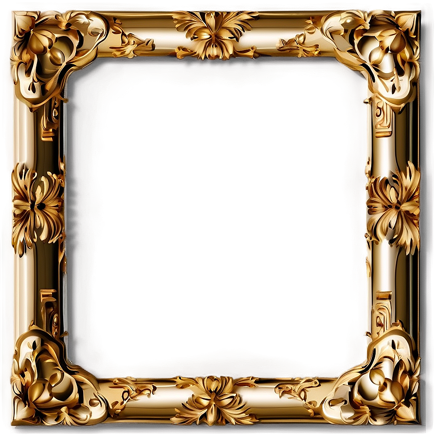 Gold Frame With Shadow Png 8