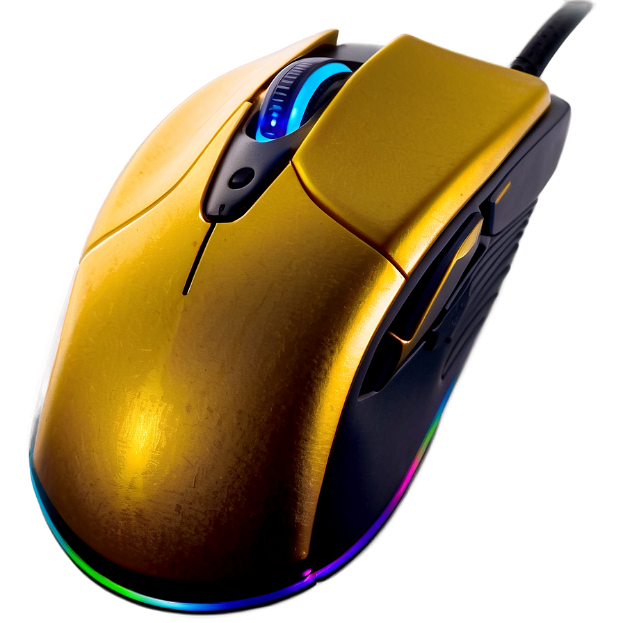 Gold Gaming Mouse Png 06122024