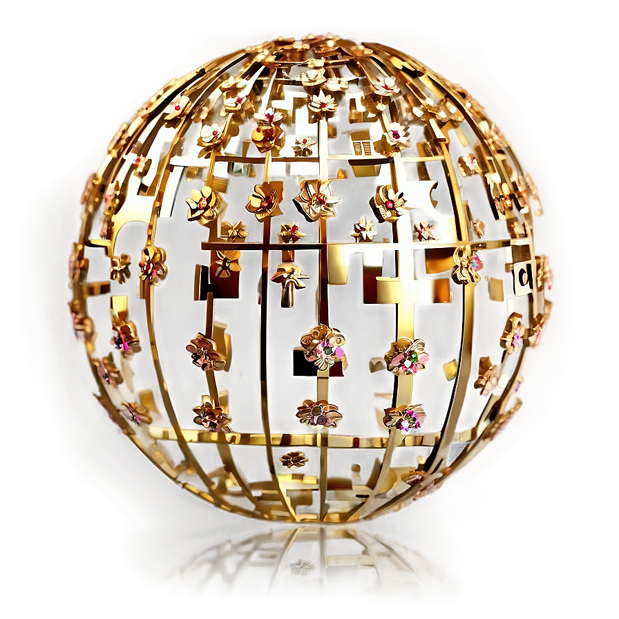 Gold Glitter Ball Png Gnu36