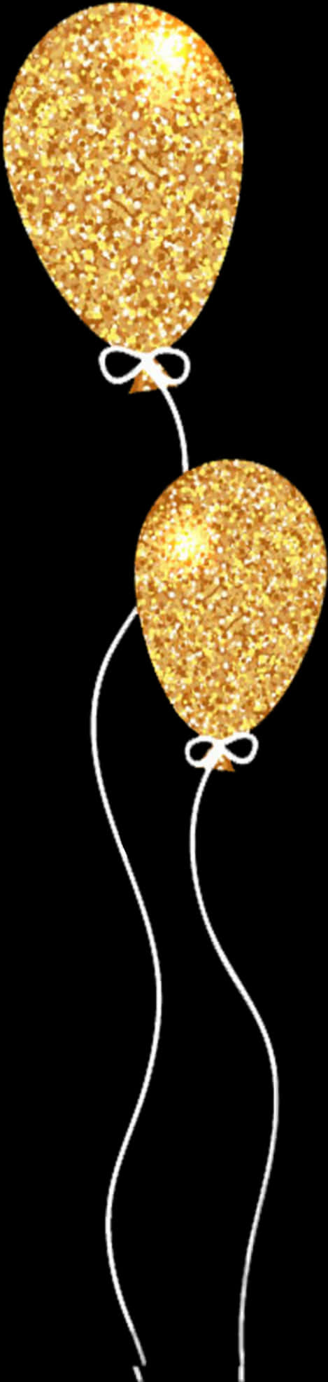 Gold Glitter Balloons Vertical