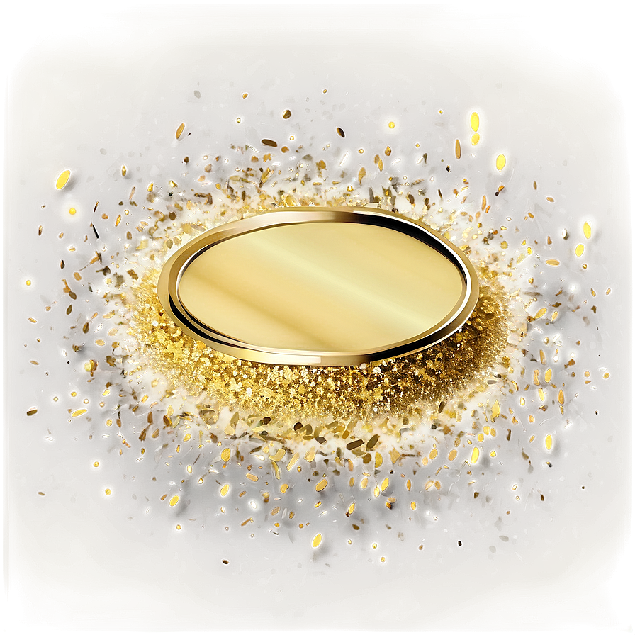 Gold Glitter Circle Png 05232024