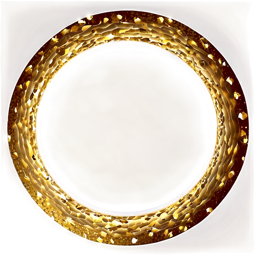 Gold Glitter Circle Png Spw