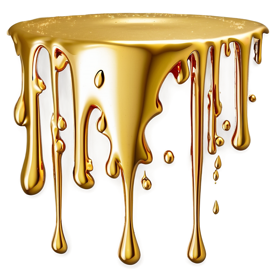 Gold Glitter Drip Accent Piece Png Hhg