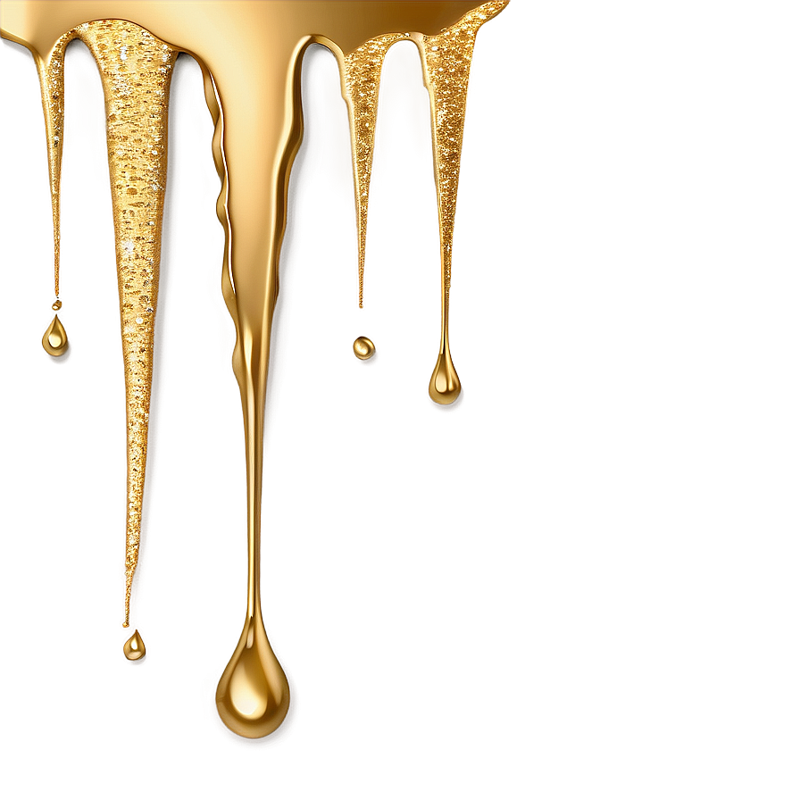 Gold Glitter Drip For Backgrounds Png 06282024