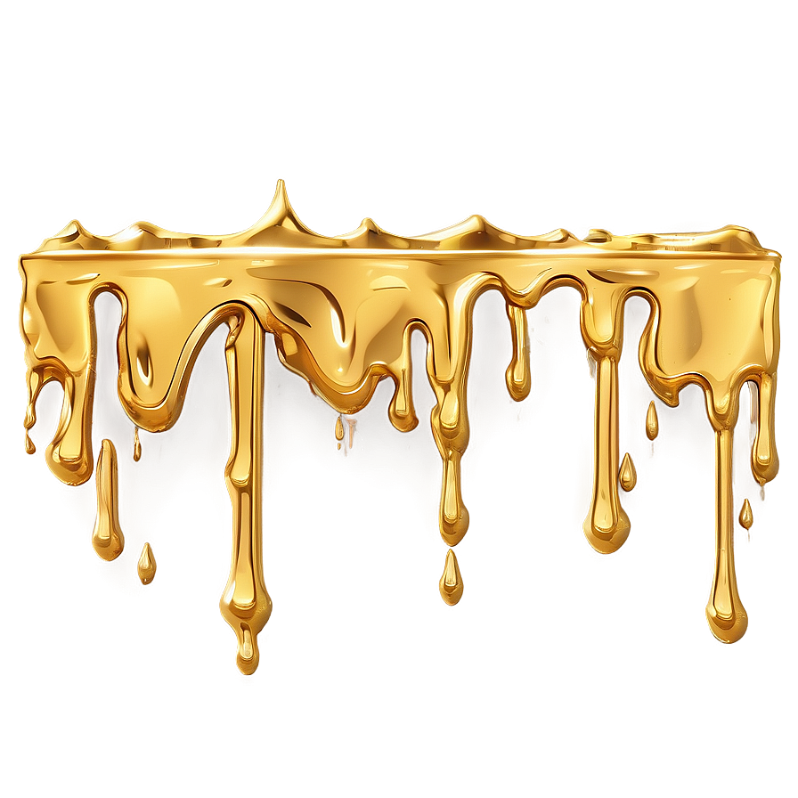 Gold Glitter Drip For Decoration Png Eyb74