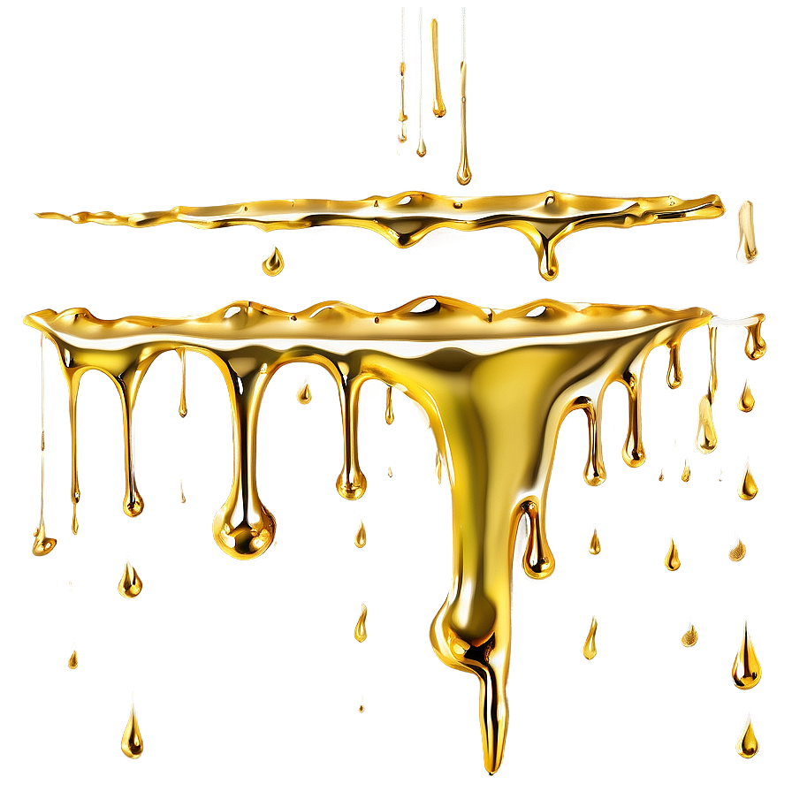 Gold Glitter Drip For Designers Png 59