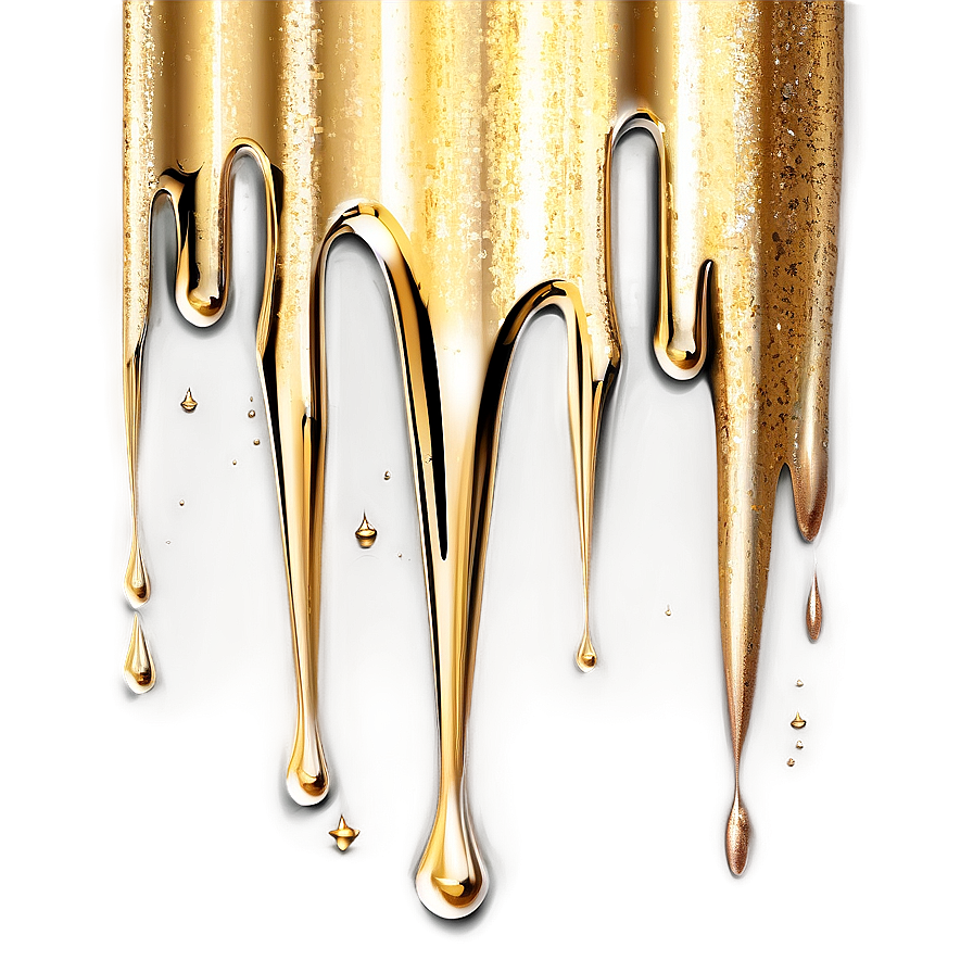 Gold Glitter Drip For Diy Png 06282024