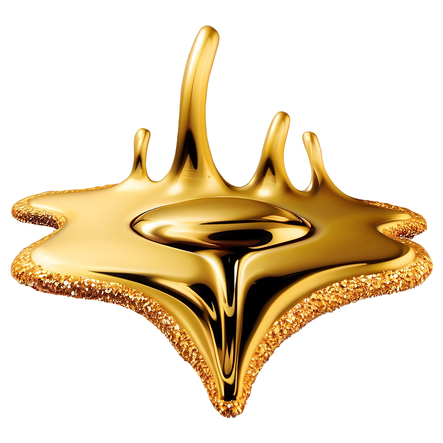 Gold Glitter Drip For Logos Png 06282024