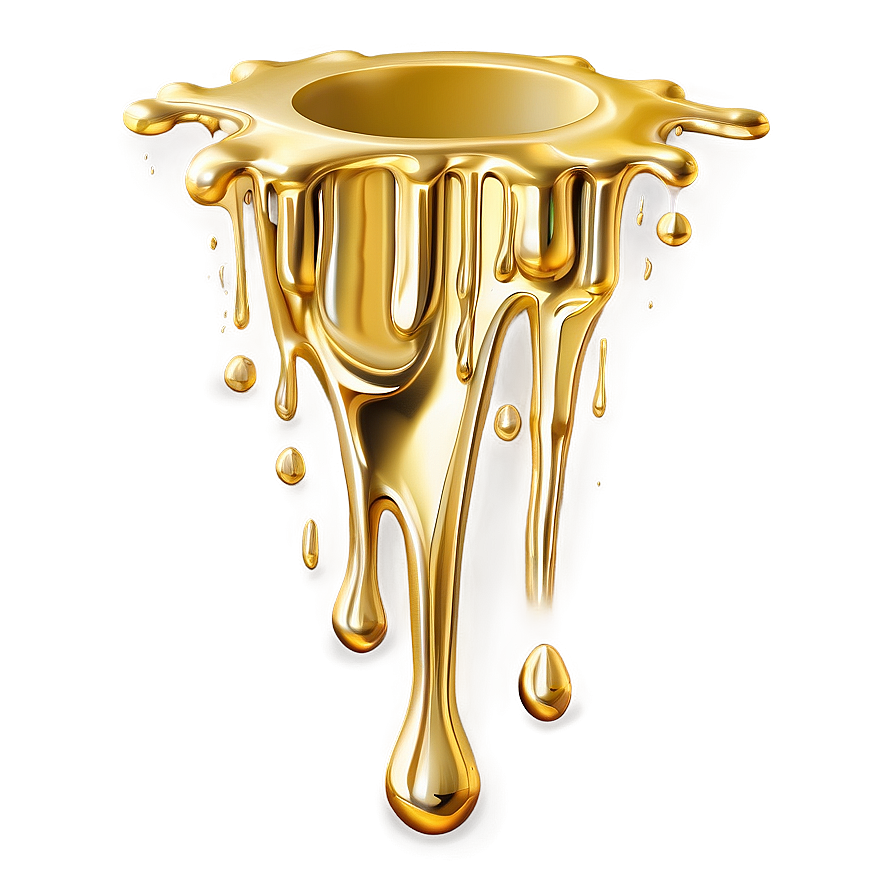 Gold Glitter Drip Png Vte84