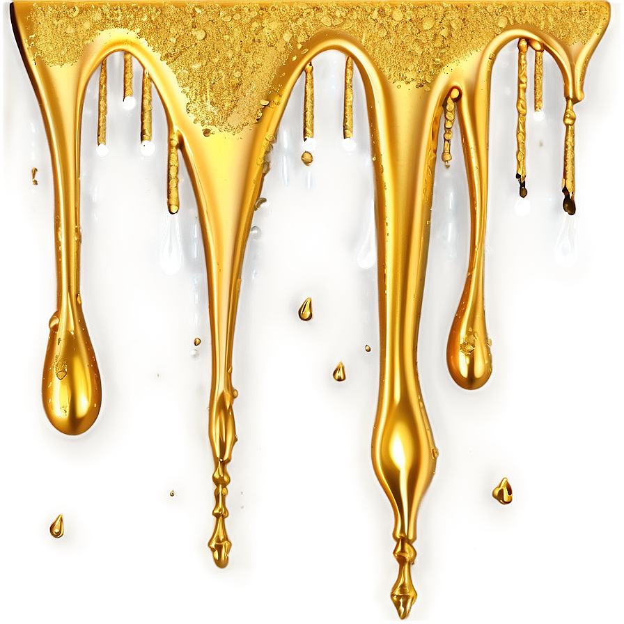 Gold Glitter Drip Texture Png Hhj42