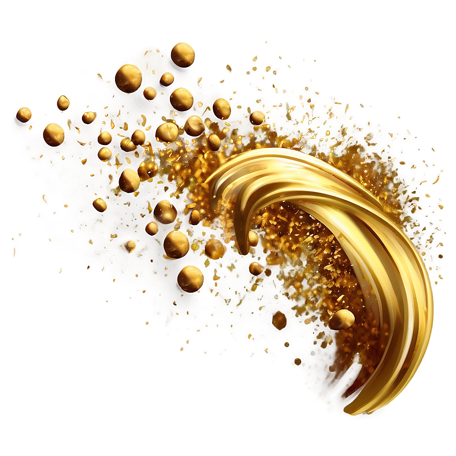 Gold Glitter Effect Png 06262024