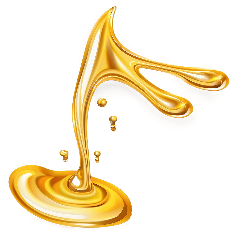 Gold Glitter Liquid Drip Png 06282024