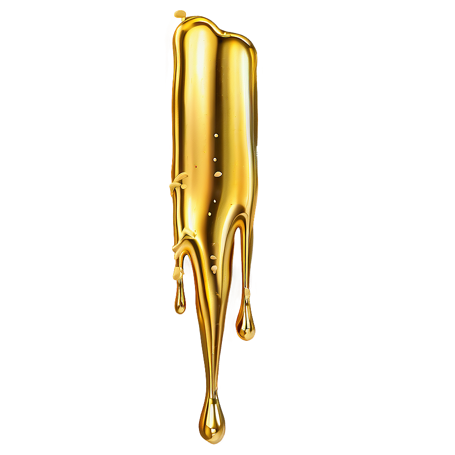 Gold Glitter Paint Drip Png Qpt