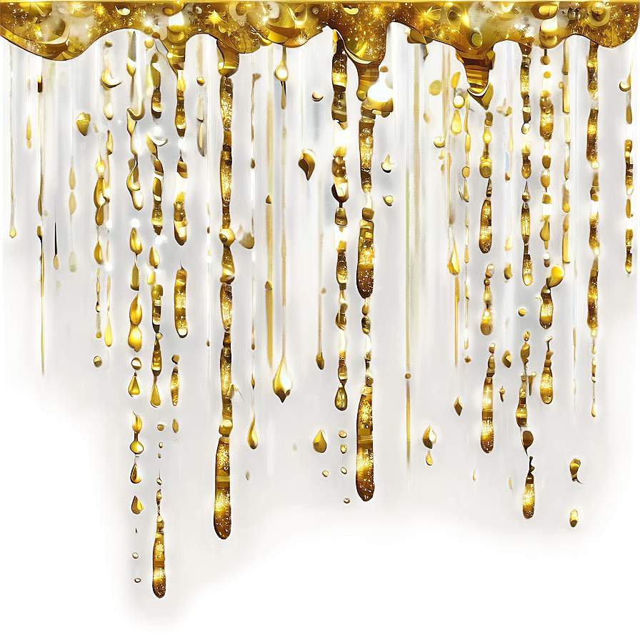 Gold Glitter Rain Png 05232024