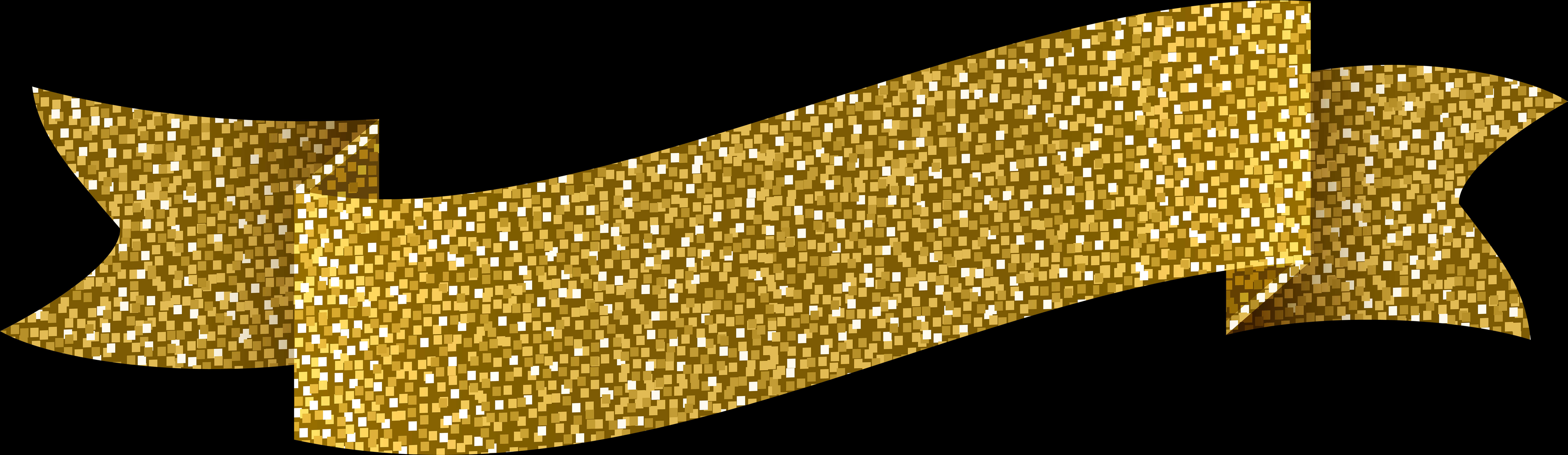 Gold Glitter Ribbon Banner