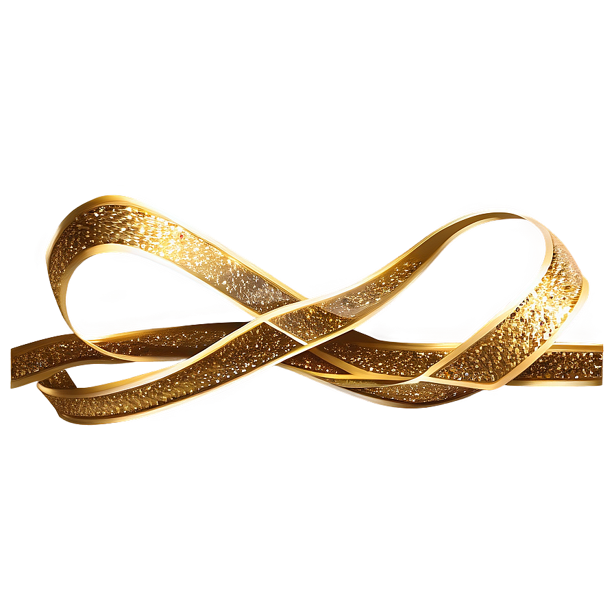 Gold Glitter Ribbon Png Mvg