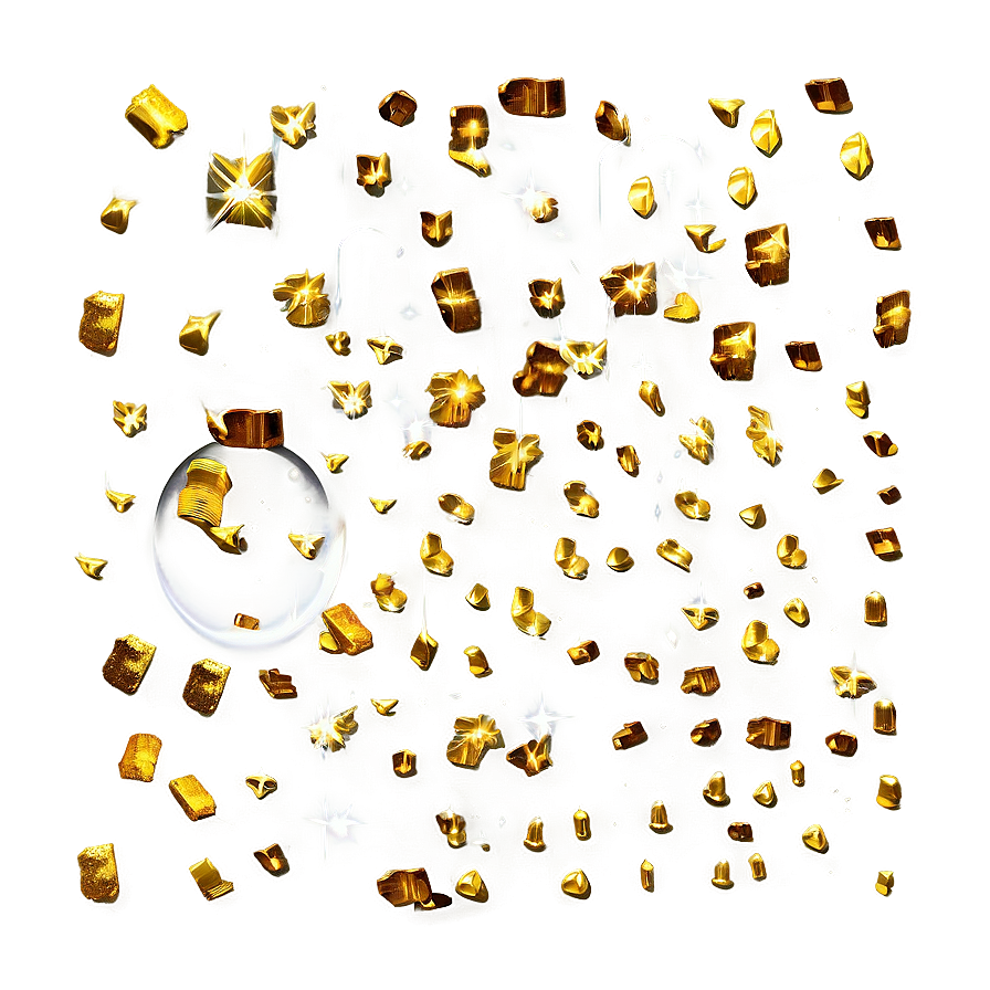 Gold Glitter Scatter Png Mar