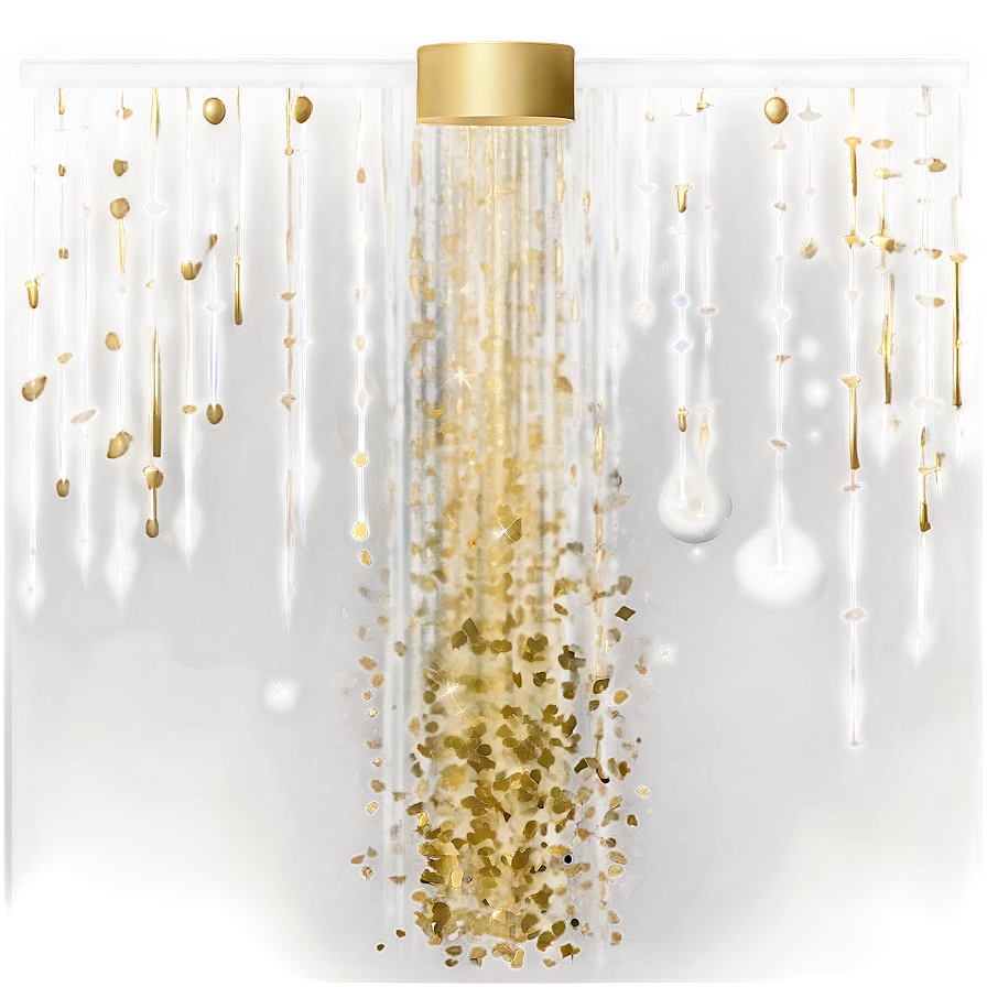 Gold Glitter Shower Png Fbl