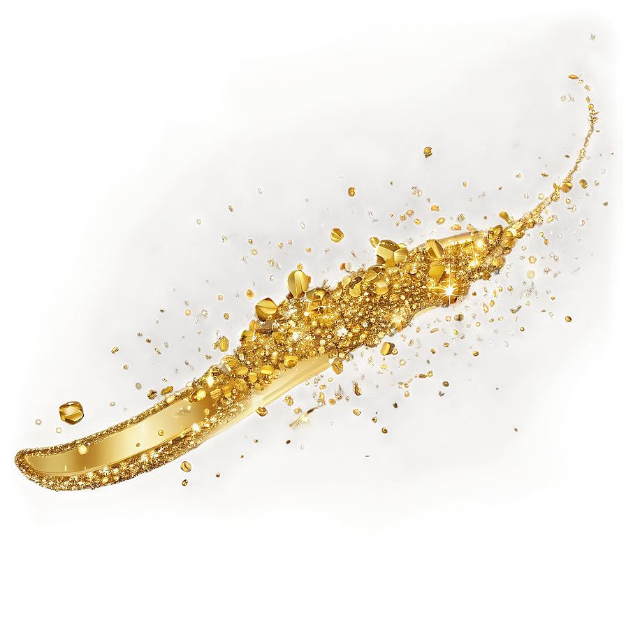 Gold Glitter Splash Png 05232024