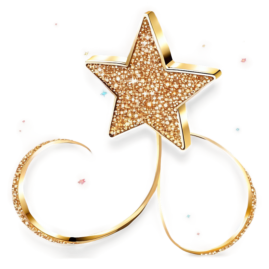 Gold Glitter Star Png 57