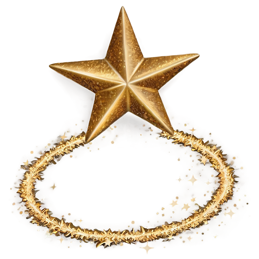 Gold Glitter Star Png Evj41