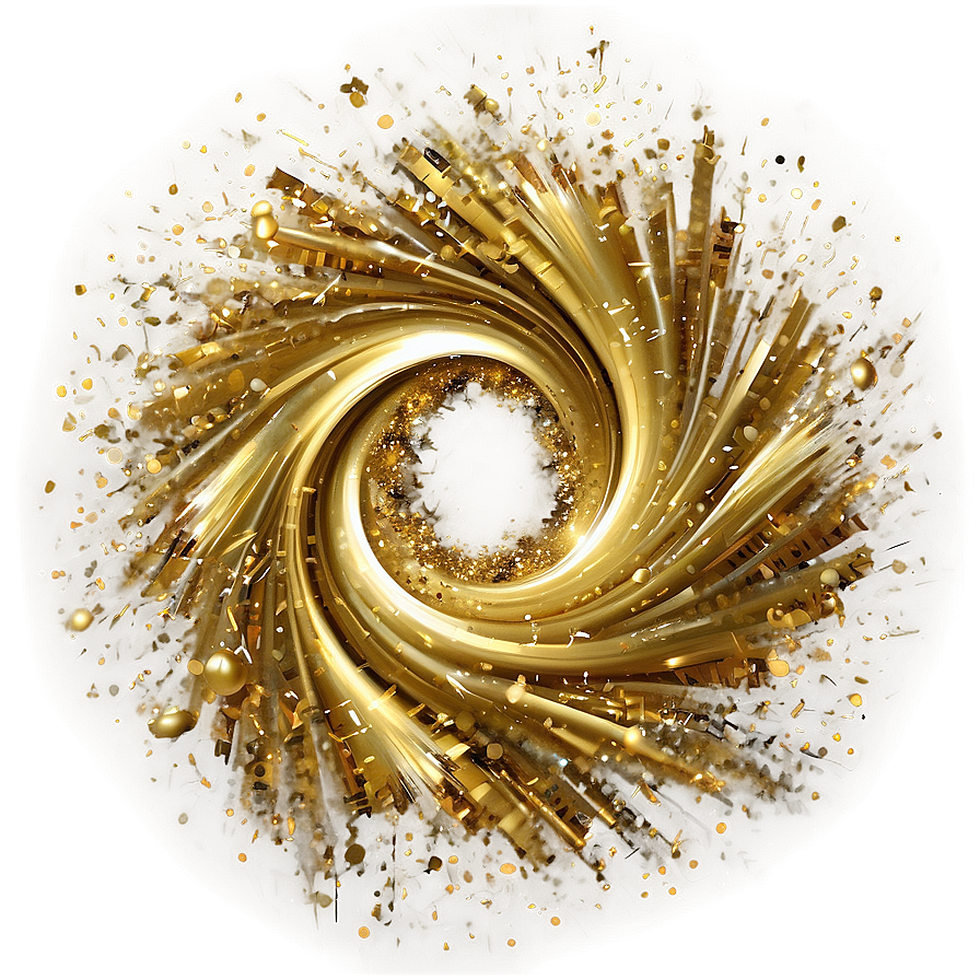 Gold Glitter Vortex Png Etp12