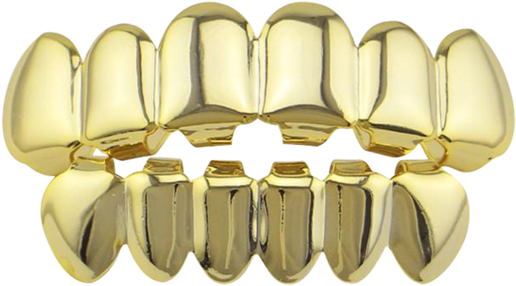 Gold Teeth Grillz - Diamond Grillz Png Transparent, Png Download PNG with transparent background