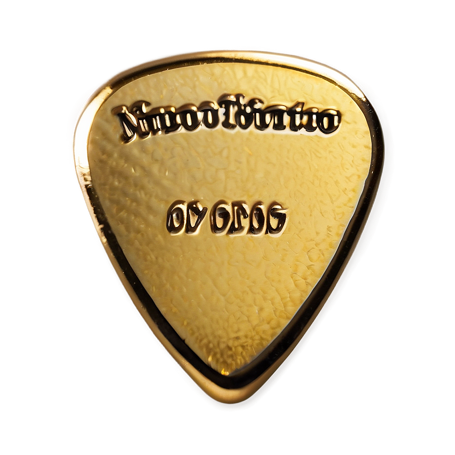 Gold Guitar Pick Png 9