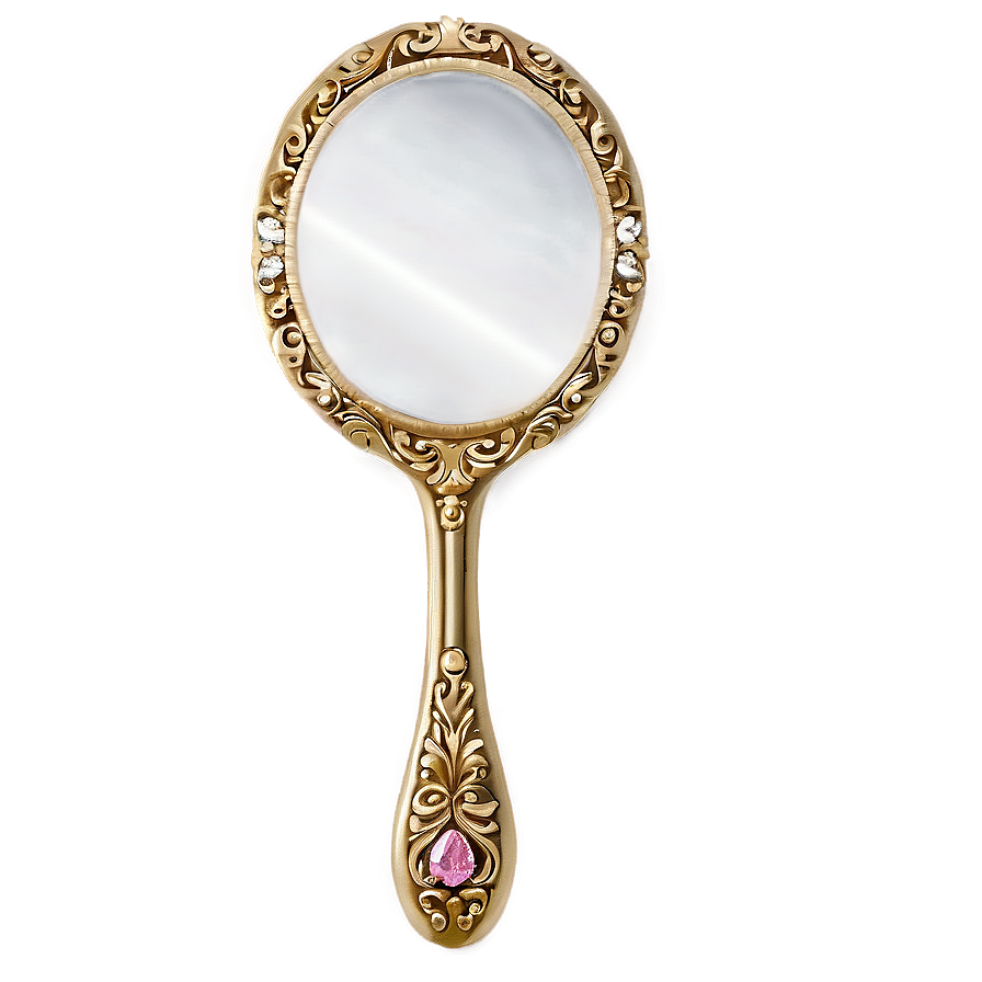 Gold Hand Mirror PNG nmh PNG image with a transparent background, free high-resolution download
