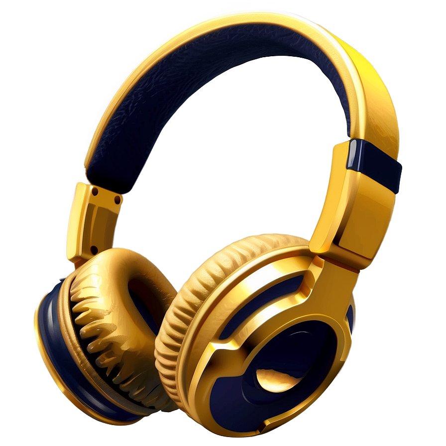 Gold Headphones Clipart Png Kyv1