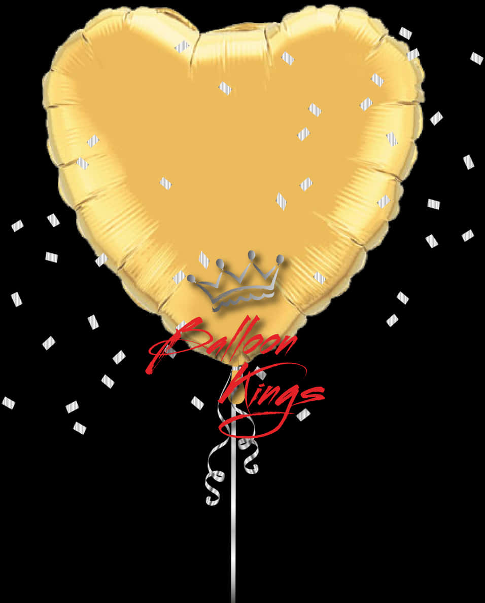 Large Gold Heart - (5ct) 18'' Citrine Yellow Heart Foil Balloon PNG image with a transparent background, free high-resolution download